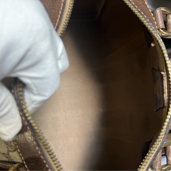 🔥Gucci Supreme Sherry Line Web Monogram Boston Bag w/ COA - Picture 7 of 13